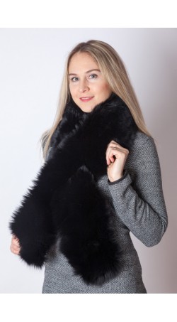 Black fox fur scarf